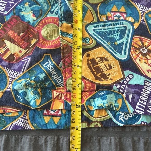 DisneyParks Disneyland Passport Collection Stamps Button Down Shirt Mens Sz XXL - Picture 16 of 16